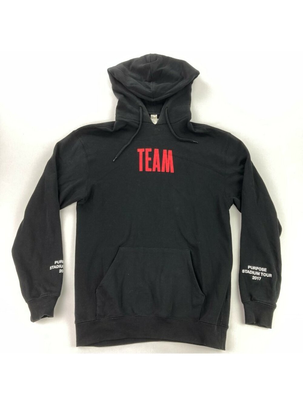 Justin Bieber Men's TEAM 2017 Purpose World Tour Concert Hood Sweatshirt • Small
